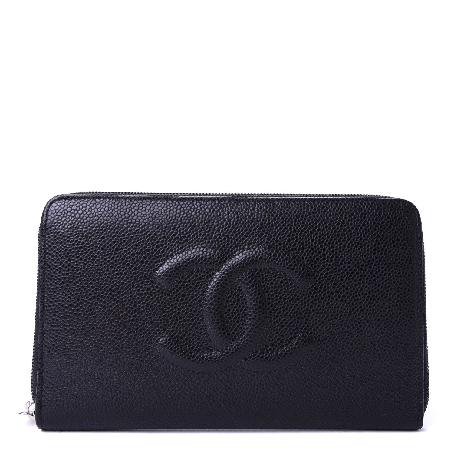 Chanel Caviar Large Timeless CC Zip Around Organizer Wallet Black 1 of 8