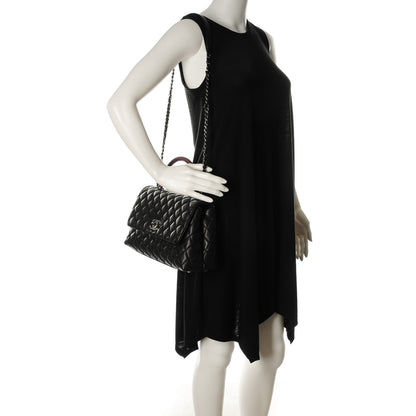 Chanel Caviar Lizard Quilted Small Coco Handle Flap Black 2 of 7