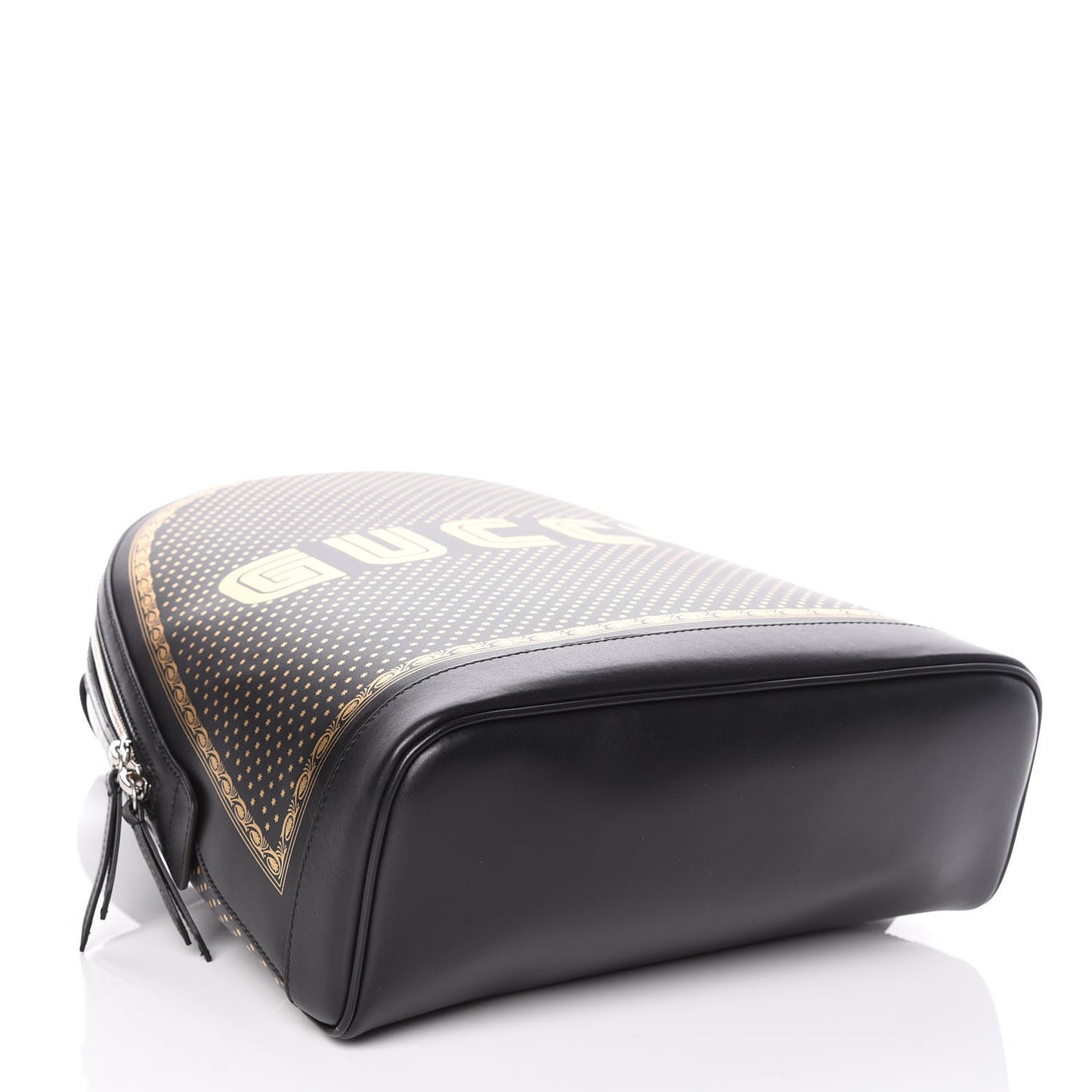 X SEGA Calfskin GUCCY Stars Dome Backpack Black Gold