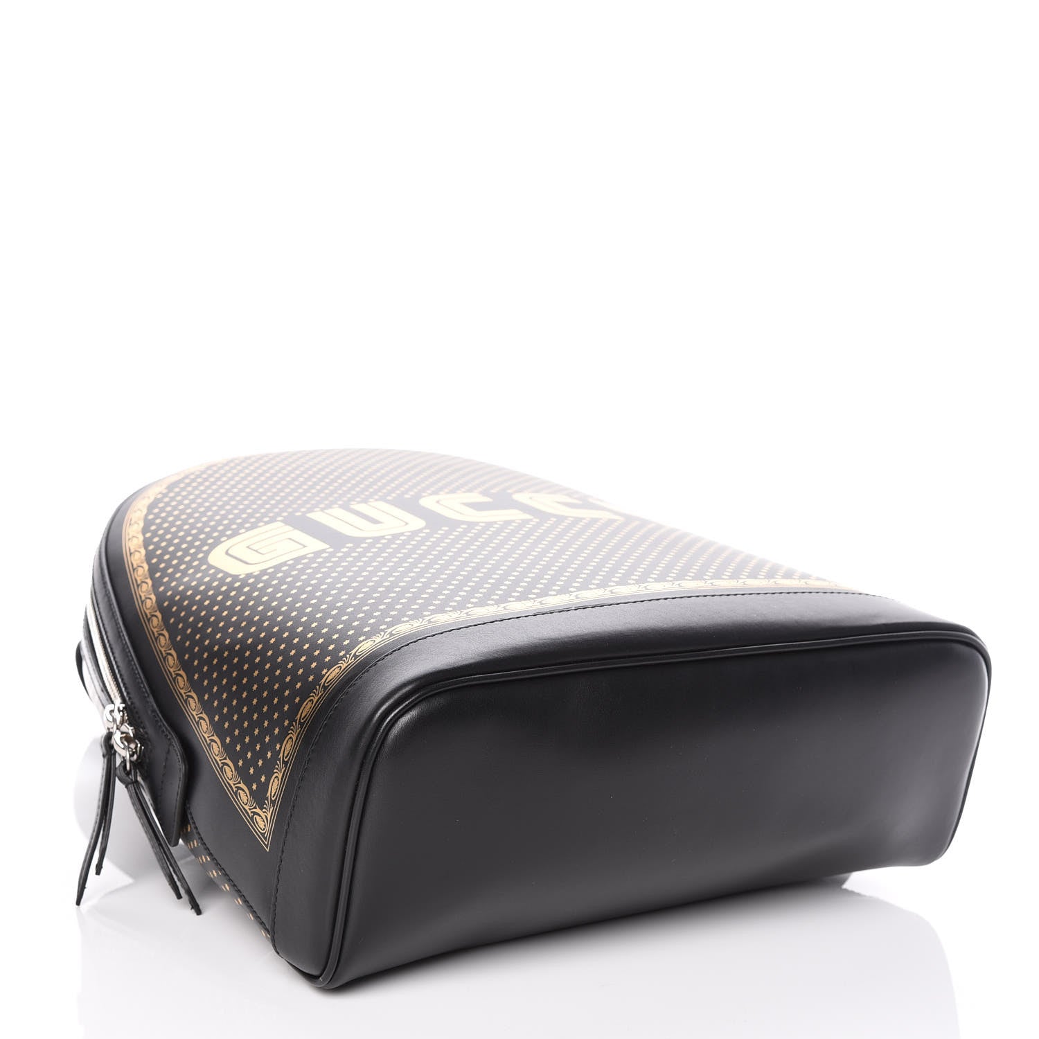 Gucci X SEGA Calfskin GUCCY Stars Dome Backpack Black Gold 4 of 10