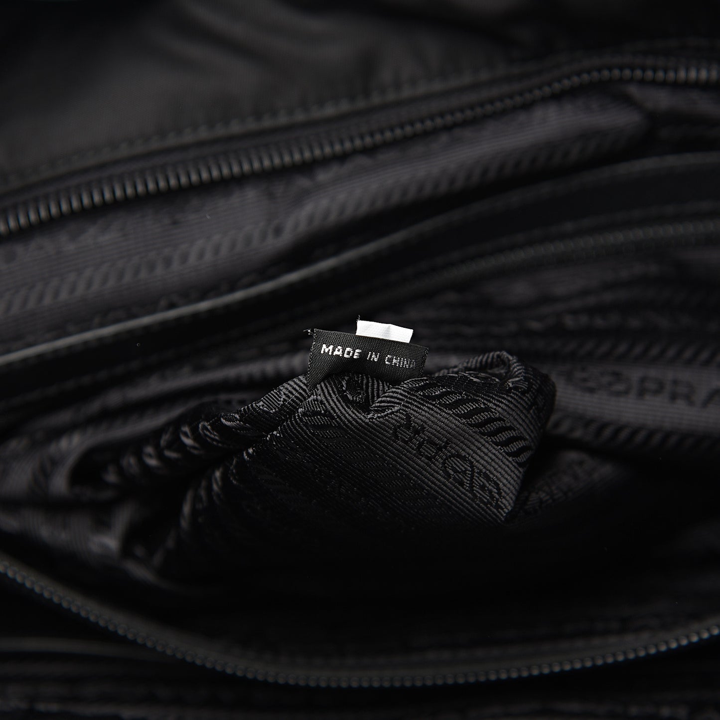 Tessuto Nylon Saffiano Tote Black