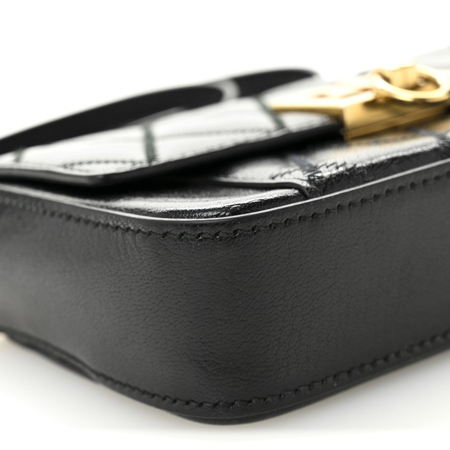 Goatskin Quilted GV3 Mini Pocket Convertible Bag Black