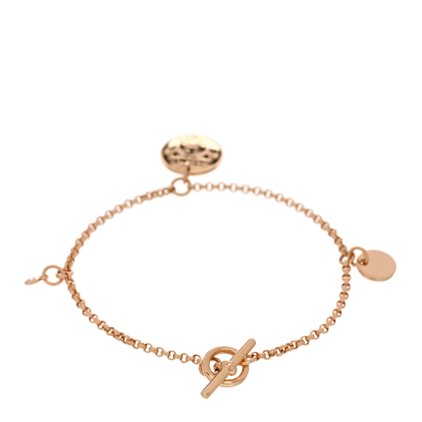 18K Rose Gold Diamond PM Ex-Libris Bracelet SH