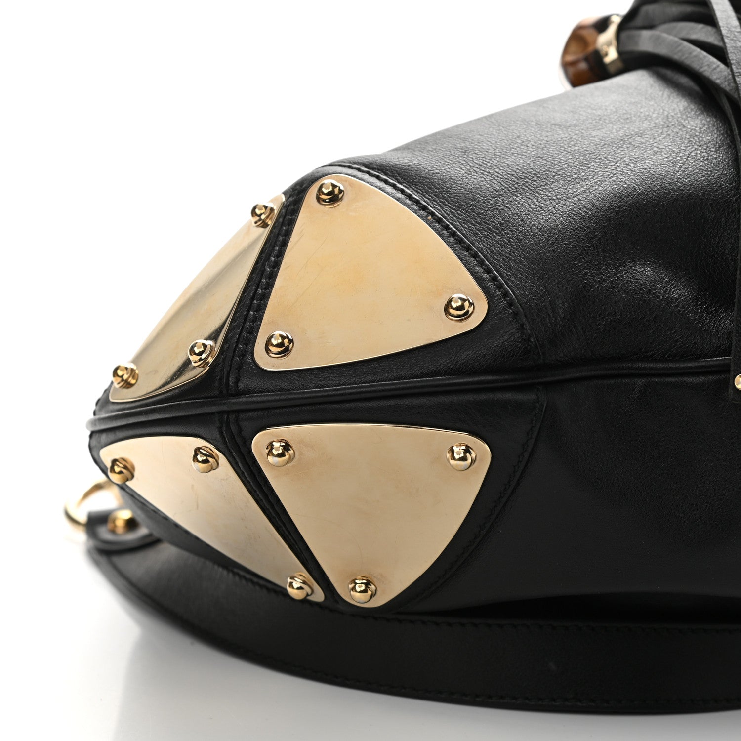 Gucci Calfskin Large Indy Top Handle Hobo Black 8 of 9