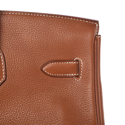 Hermes Natural Barenia Faubourg Birkin 35 Fauve 34 of 38