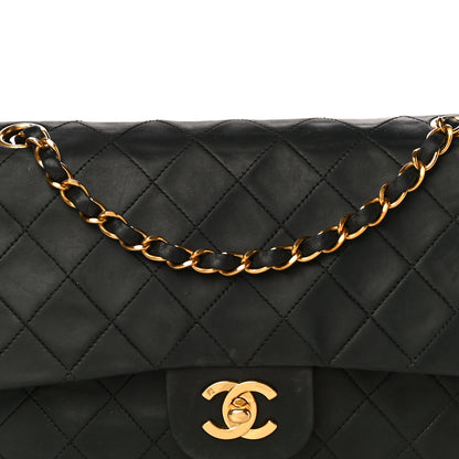 Chanel Lambskin Quilted Medium Double Flap Black 9 of 29