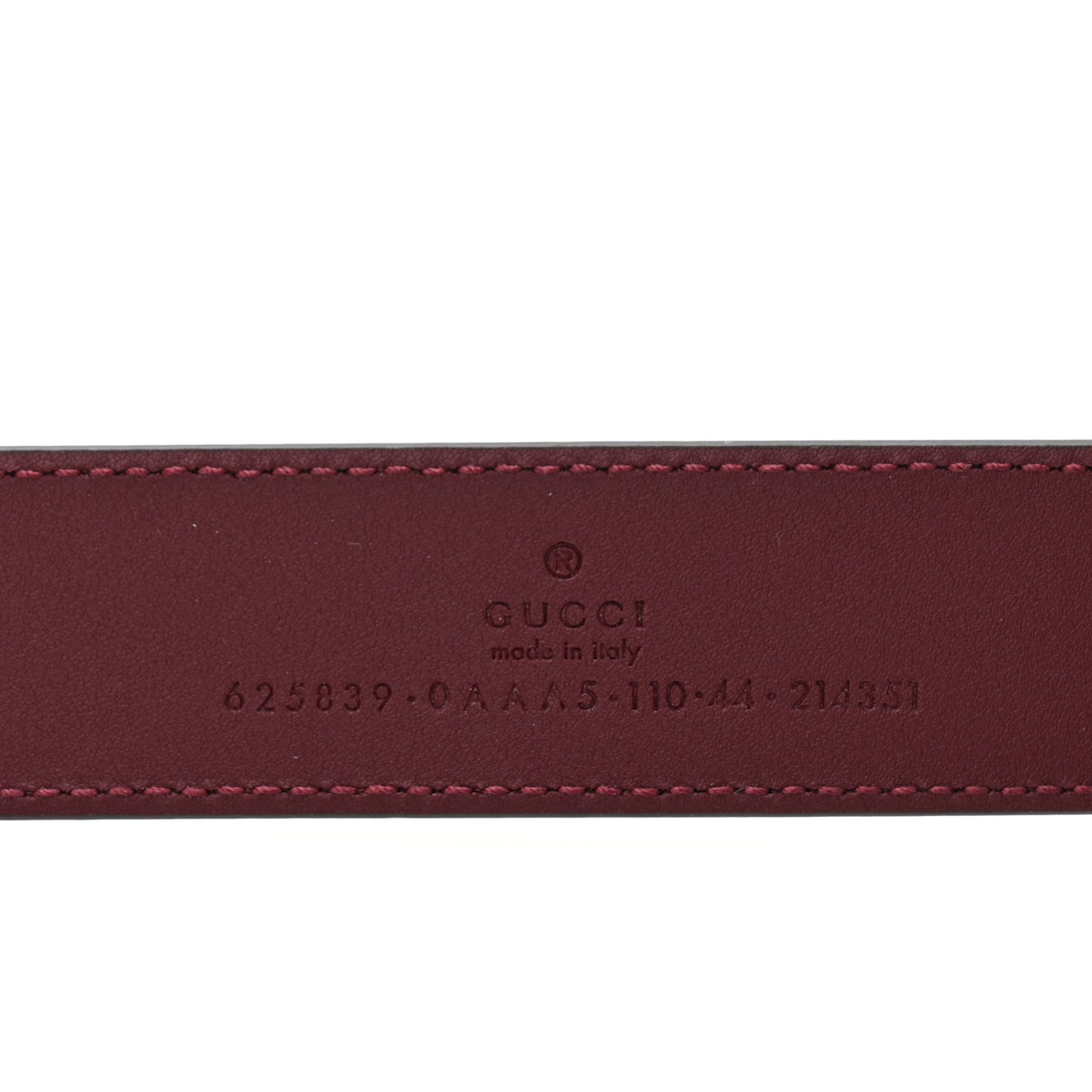 Plutone Calfskin Double G 30mm Belt 110 44 Rosso