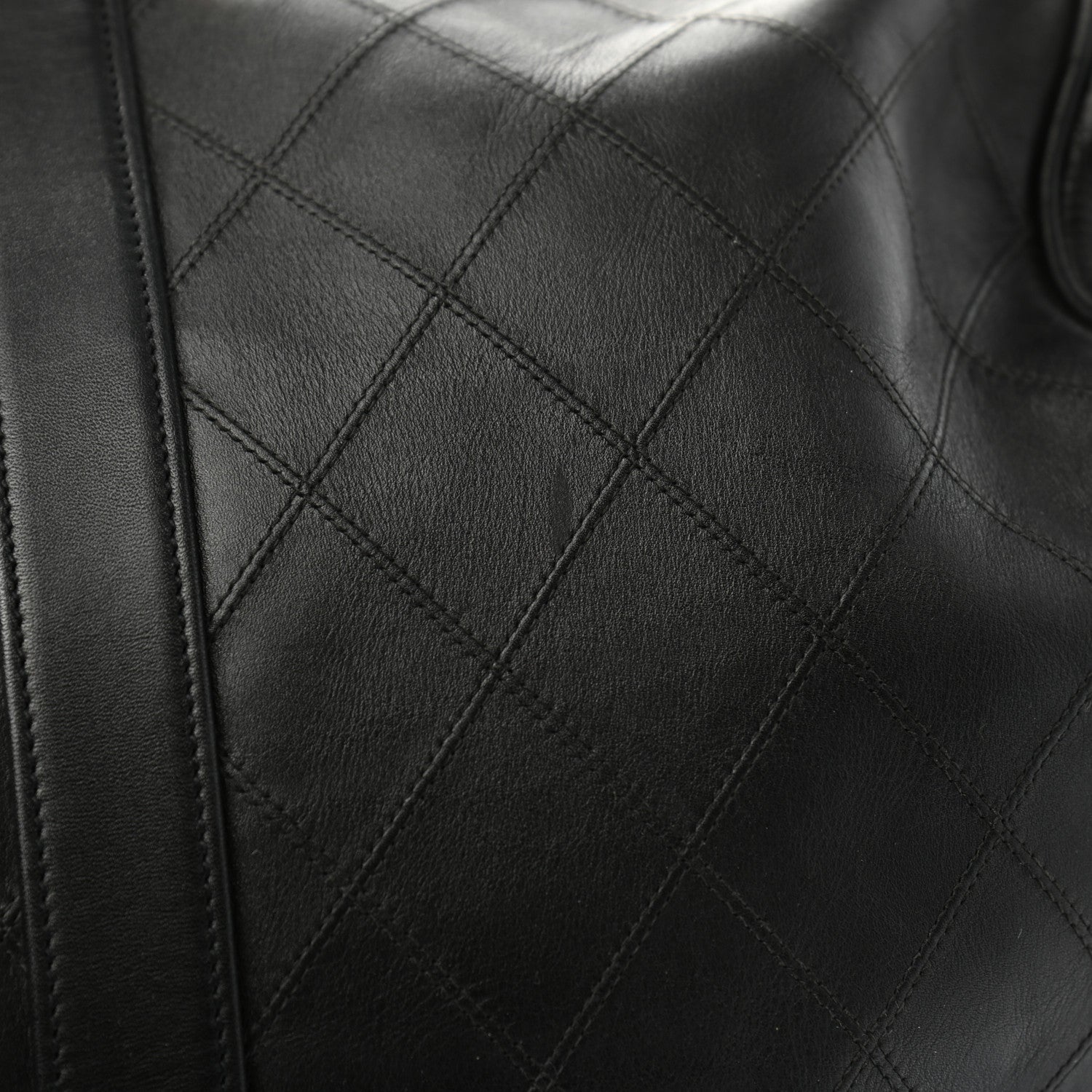 Chanel Calfskin Stitched CC Boston Black 8 of 16