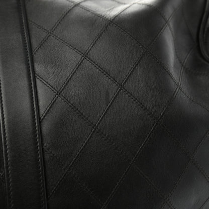 Chanel Calfskin Stitched CC Boston Black 8 of 16