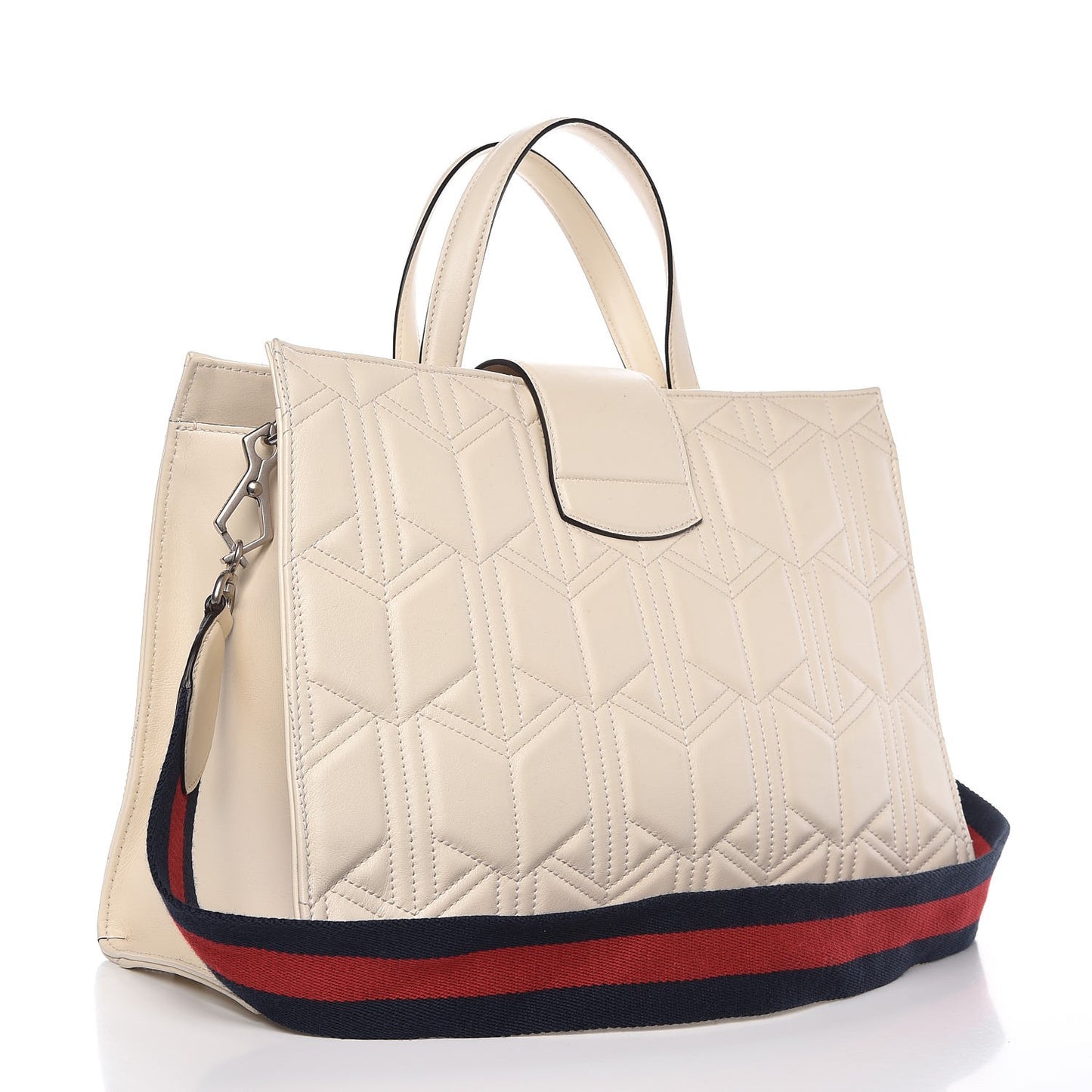 Cafskin Web Quilted Large Dionysus Tote Bag White