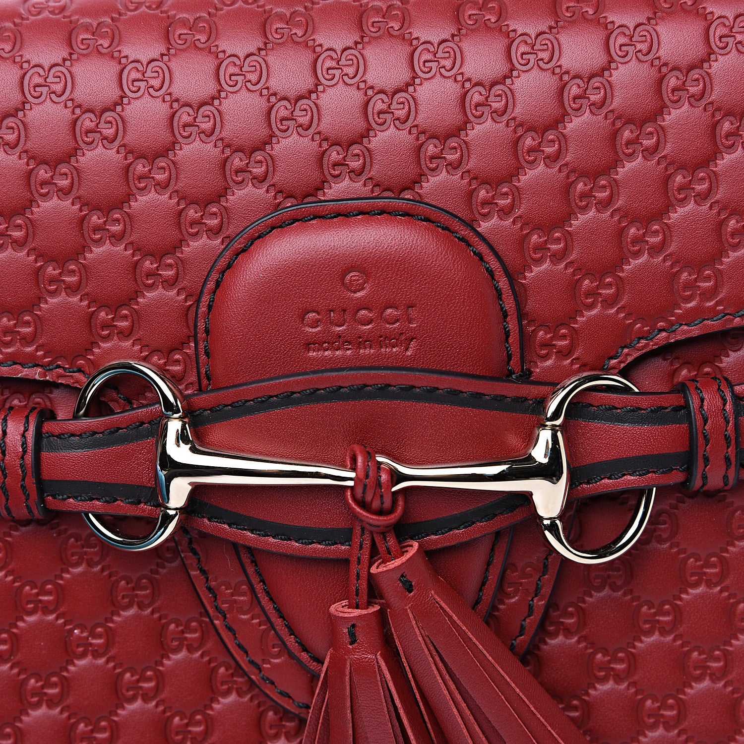 Gucci Microguccissima Medium Emily Chain Shoulder Bag Red 9 of 10