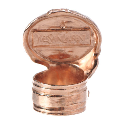 Saint Laurent Glass Cabochon Arty Ovale Ring 6 Rose Gold Green 3 of 4