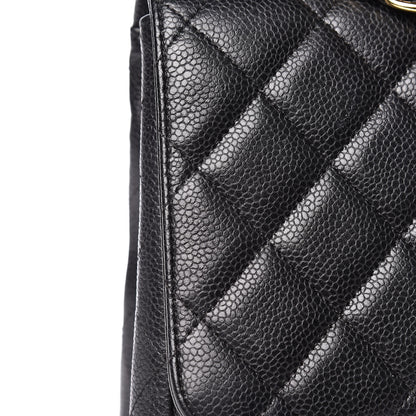 Chanel Caviar Quilted Jumbo Single Flap Black 11 of 13