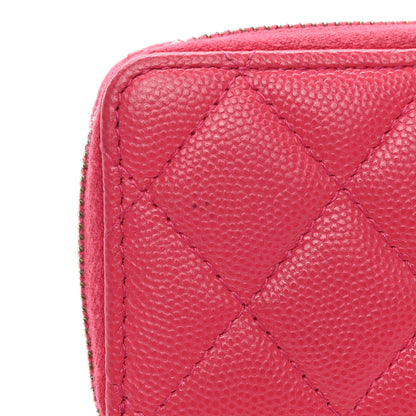 Chanel Caviar Quilted French New Wave Zip Coin Purse Pink 5 of 8