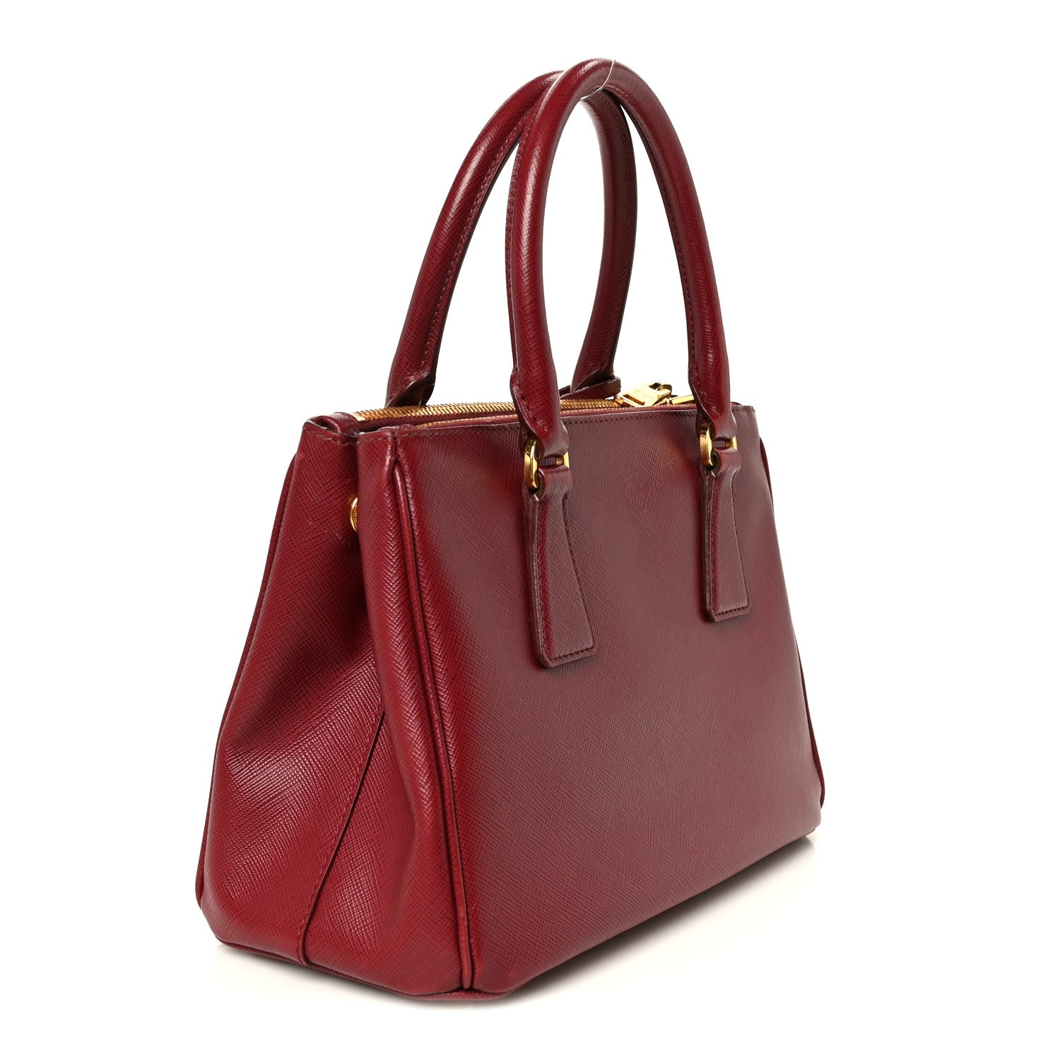 Prada Saffiano Lux Small Galleria Double Zip Tote Cerise 3 of 10