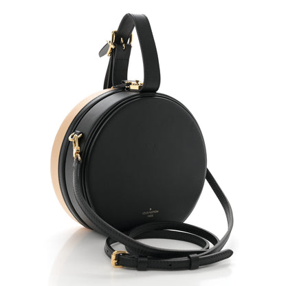 Louis Vuitton Calfskin Petite Boite Chapeau Black Beige 3 of 10