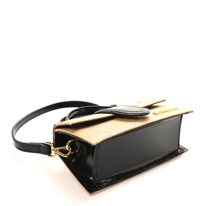 Jacquemus Raffia Smooth Calfskin Le Bambino Ivory Black 4 of 9