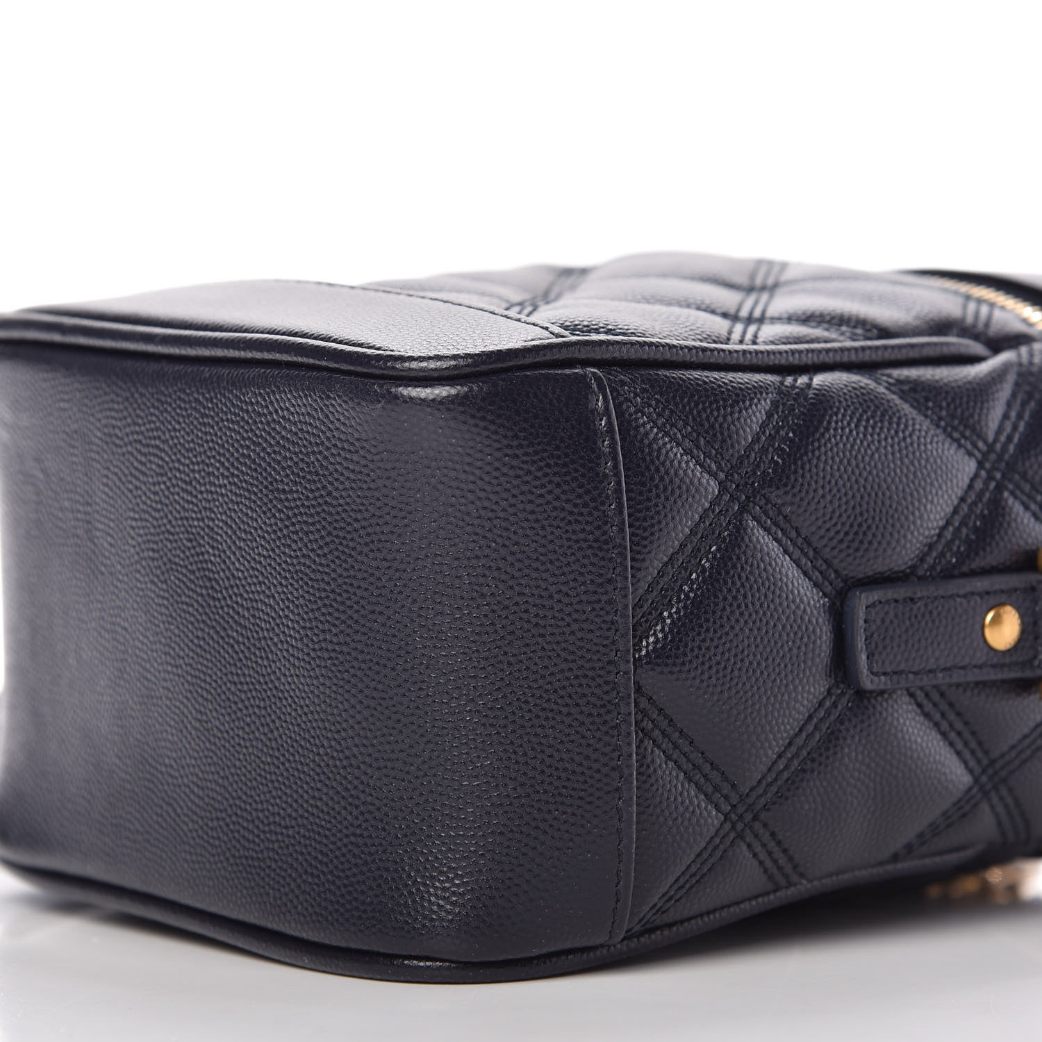 Saint Laurent Grain De Poudre Quilted 80's Vanity Deep Marine 7 of 8