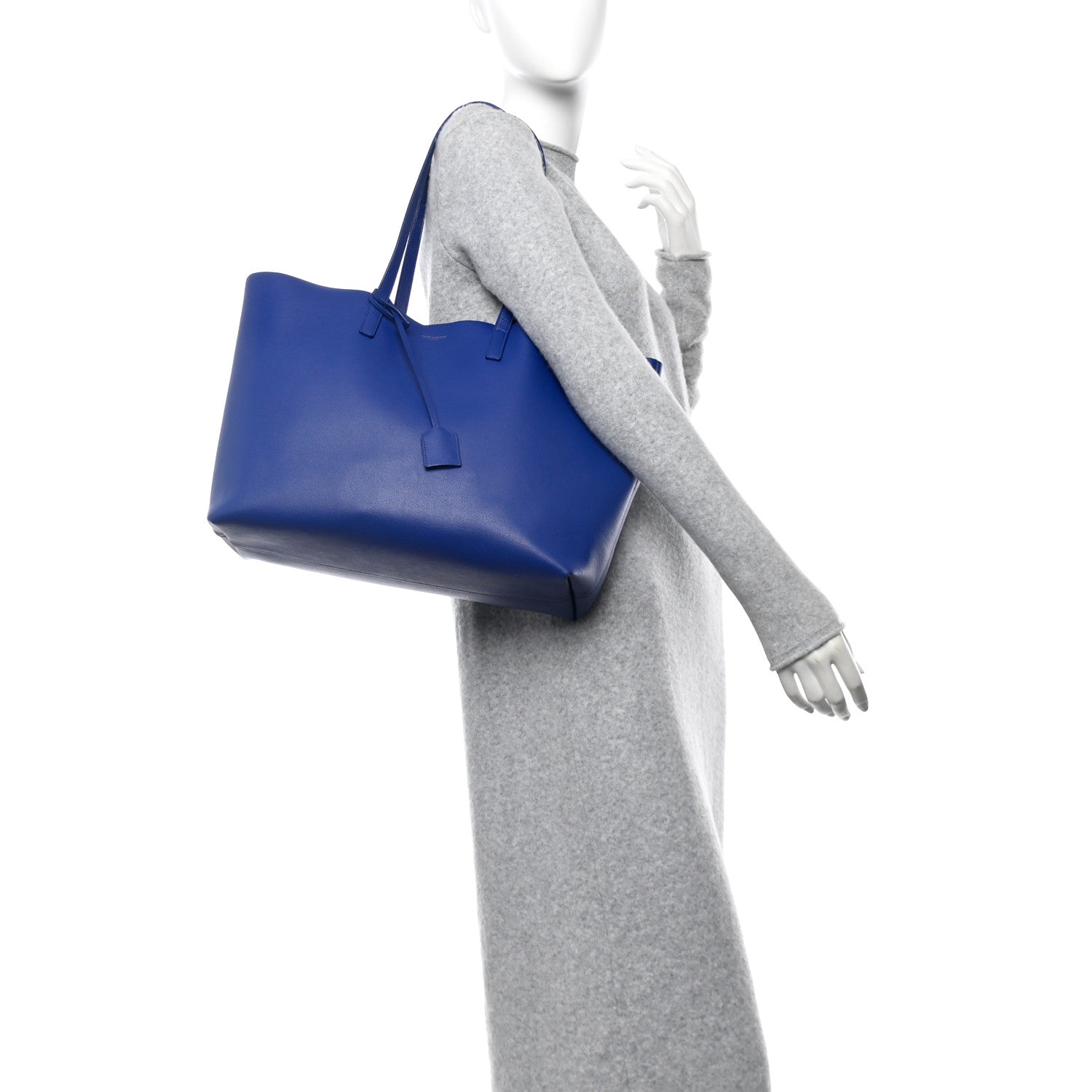Saint Laurent Calfskin Large Shopping Tote Ultramarine 2 of 16