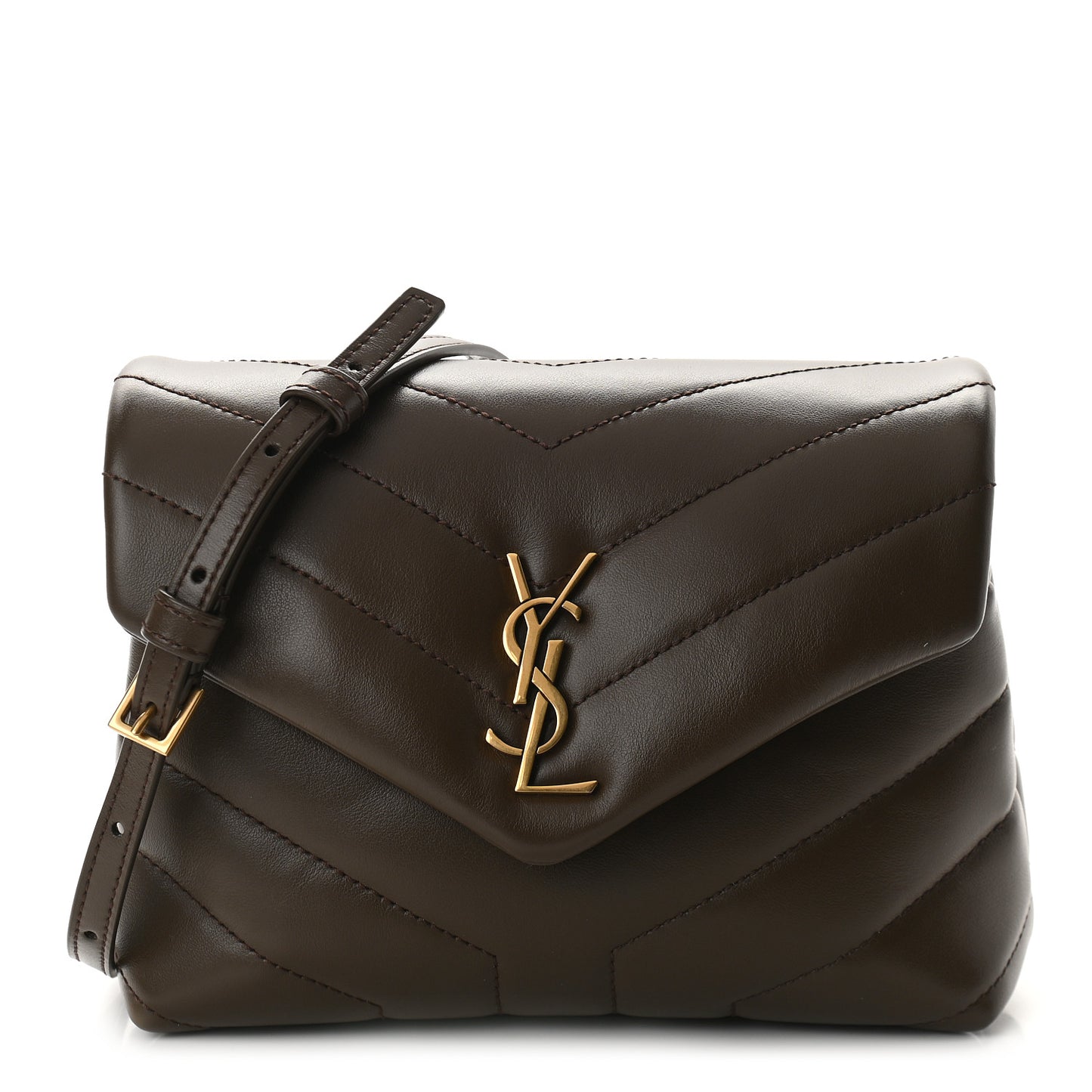 Calfskin Y Quilted Monogram Toy Loulou Crossbody Bag Earth