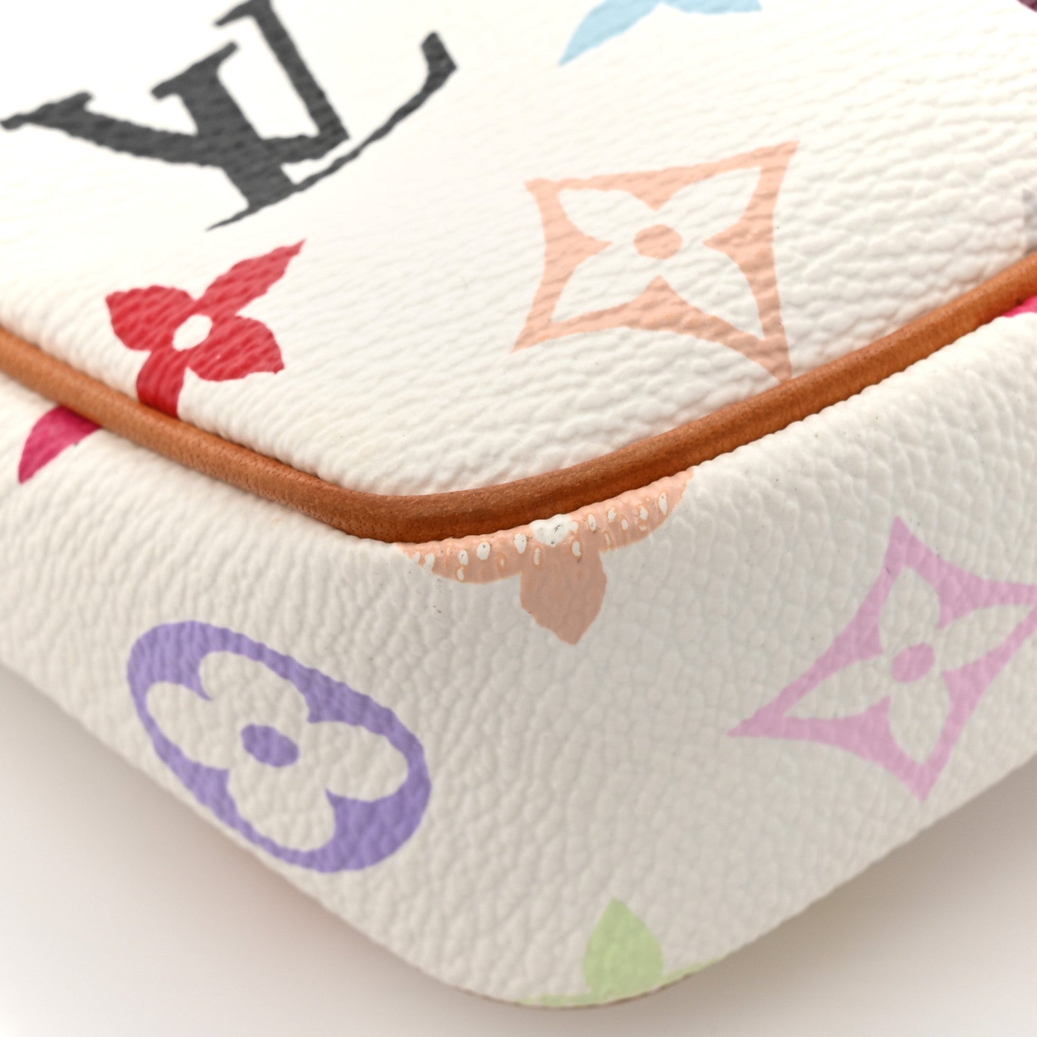 Louis Vuitton Monogram Multicolor Pochette Accessories White 13 of 15