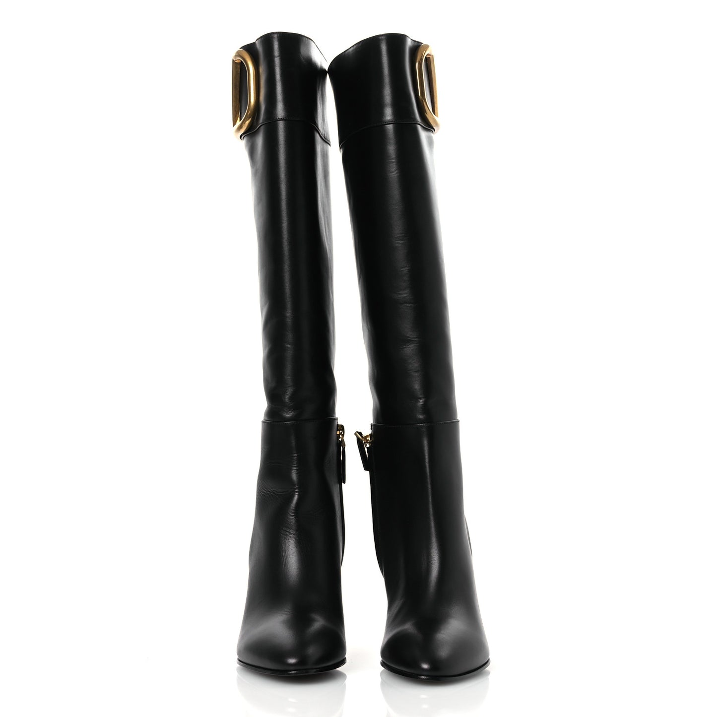 Calfskin Vlogo Knee High 85mm Boots 41 Black
