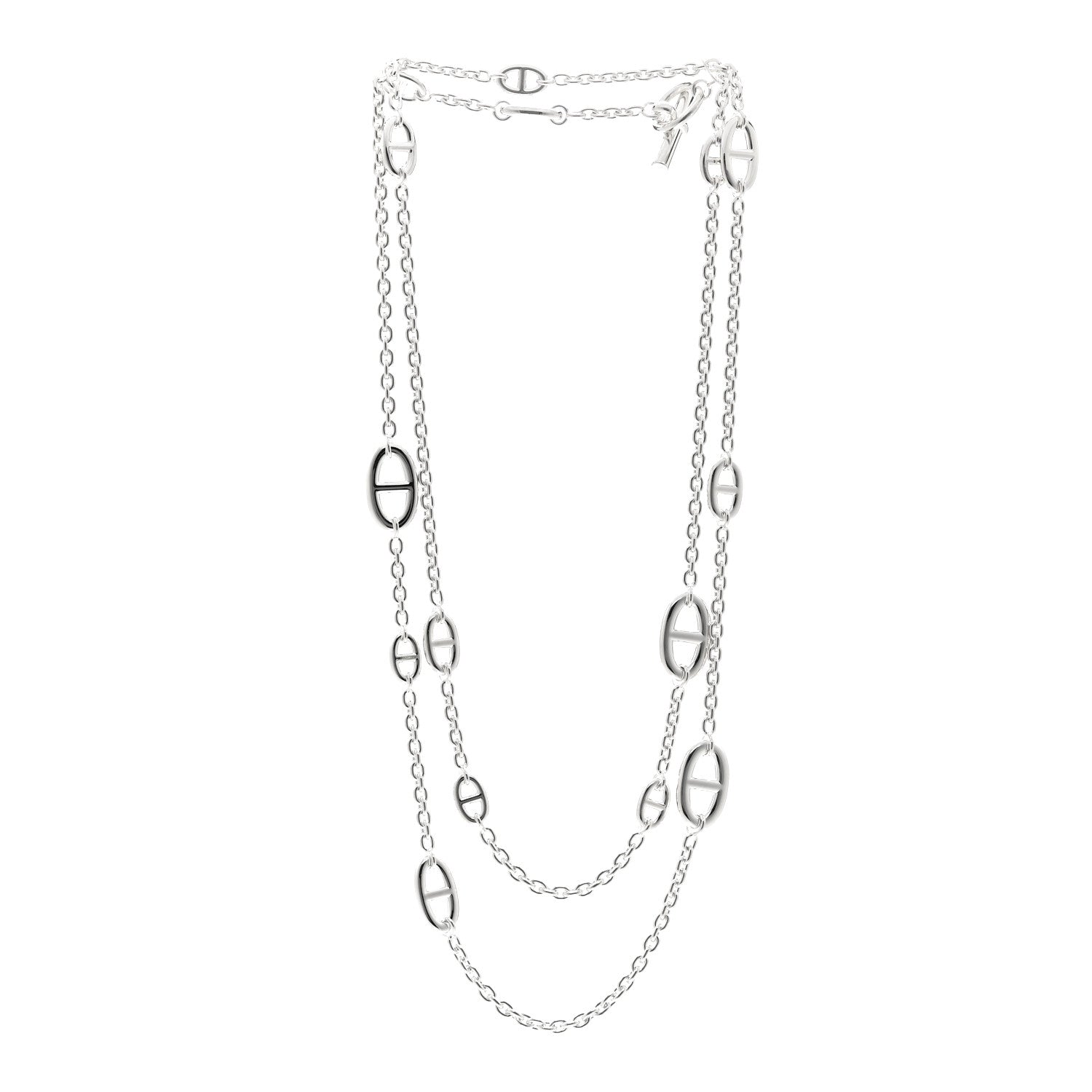 Hermes Sterling Silver Farandole Necklace 120 3 of 6
