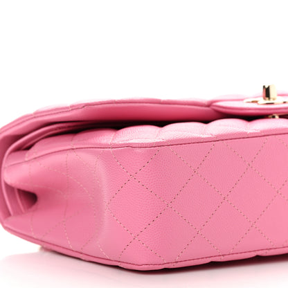 Chanel Caviar Quilted Medium Double Flap Pink 9 of 11