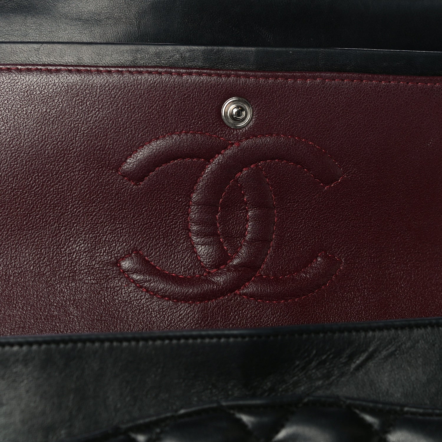 Chanel Lambskin Quilted Medium Double Flap Black 22 of 24