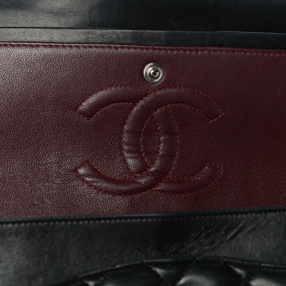 Chanel Lambskin Quilted Medium Double Flap Black 22 of 24