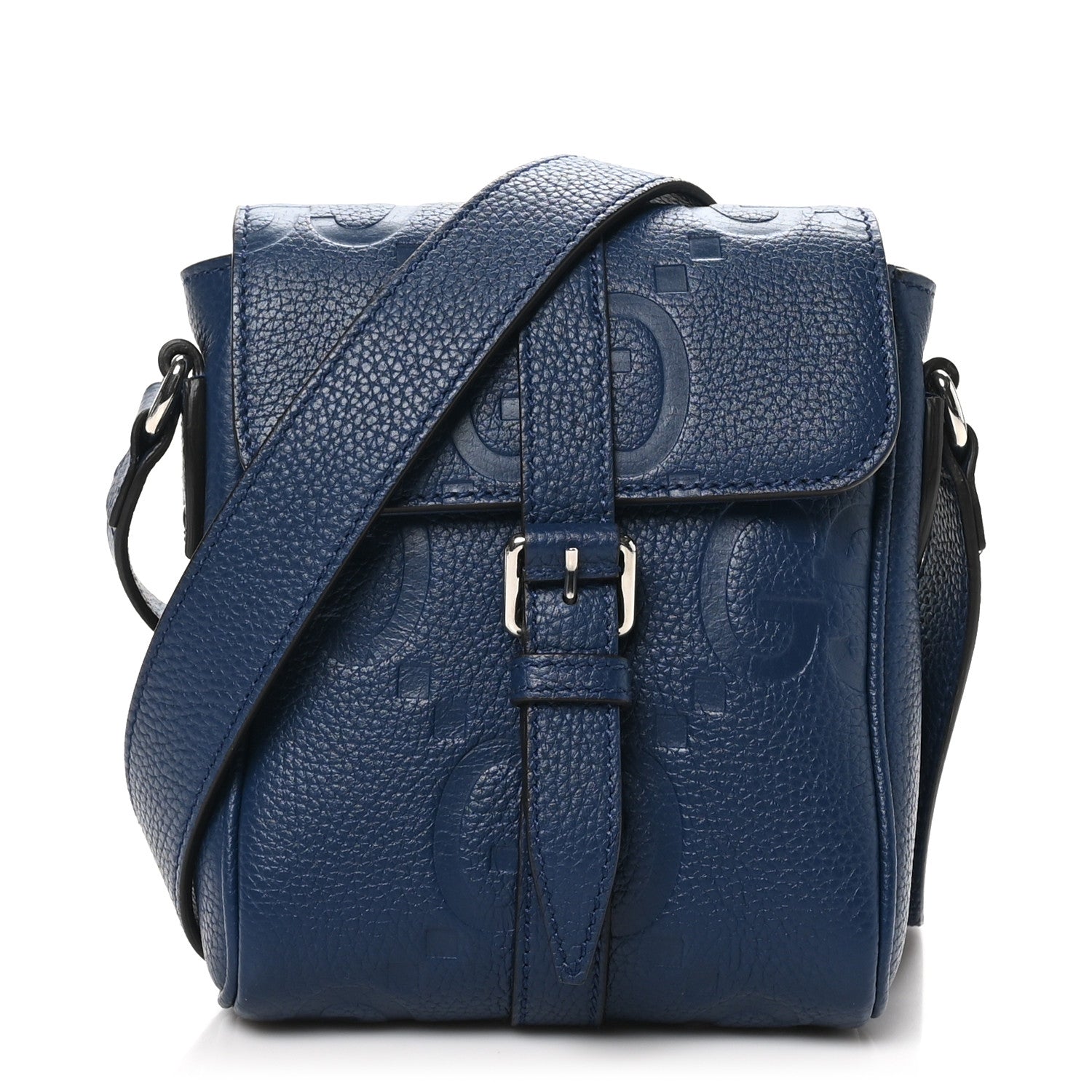Gucci Piuma Calfskin Jumbo GG Embossed Small Messenger Bag Royale 1 of 10