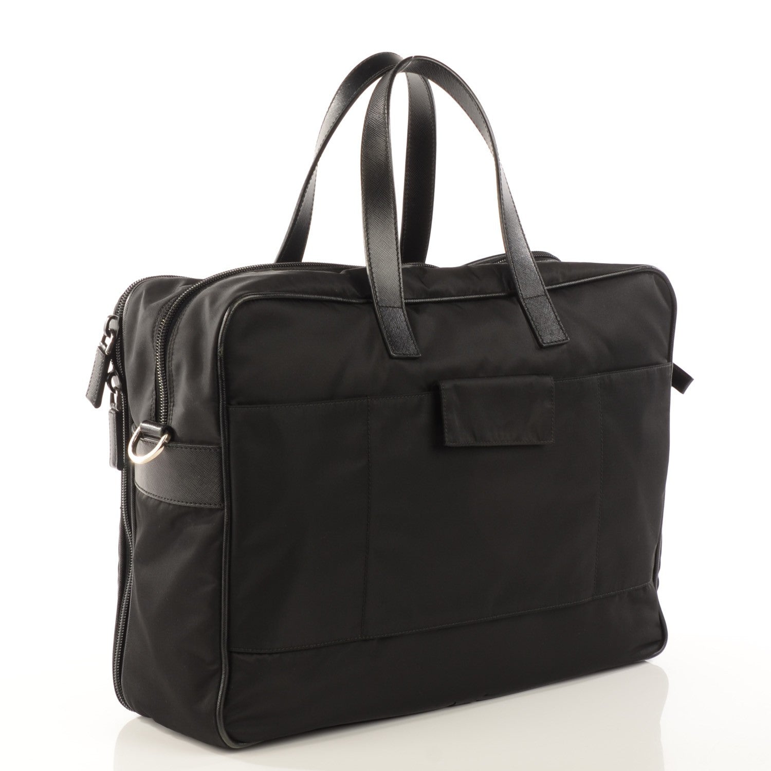 Prada Tessuto Travel Briefcase Black 3 of 8