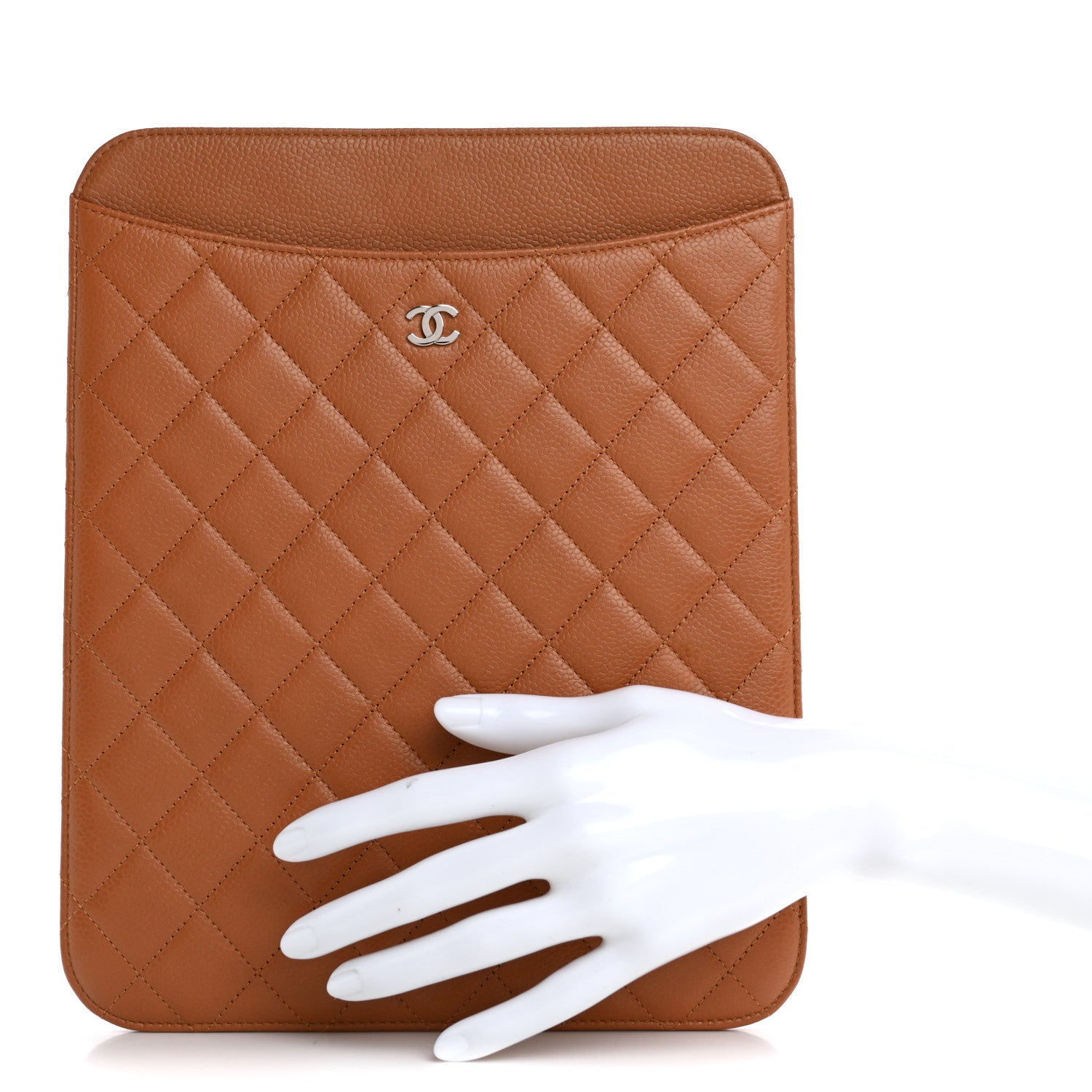 Chanel Caviar Quilted iPad Case Brown 2 of 10