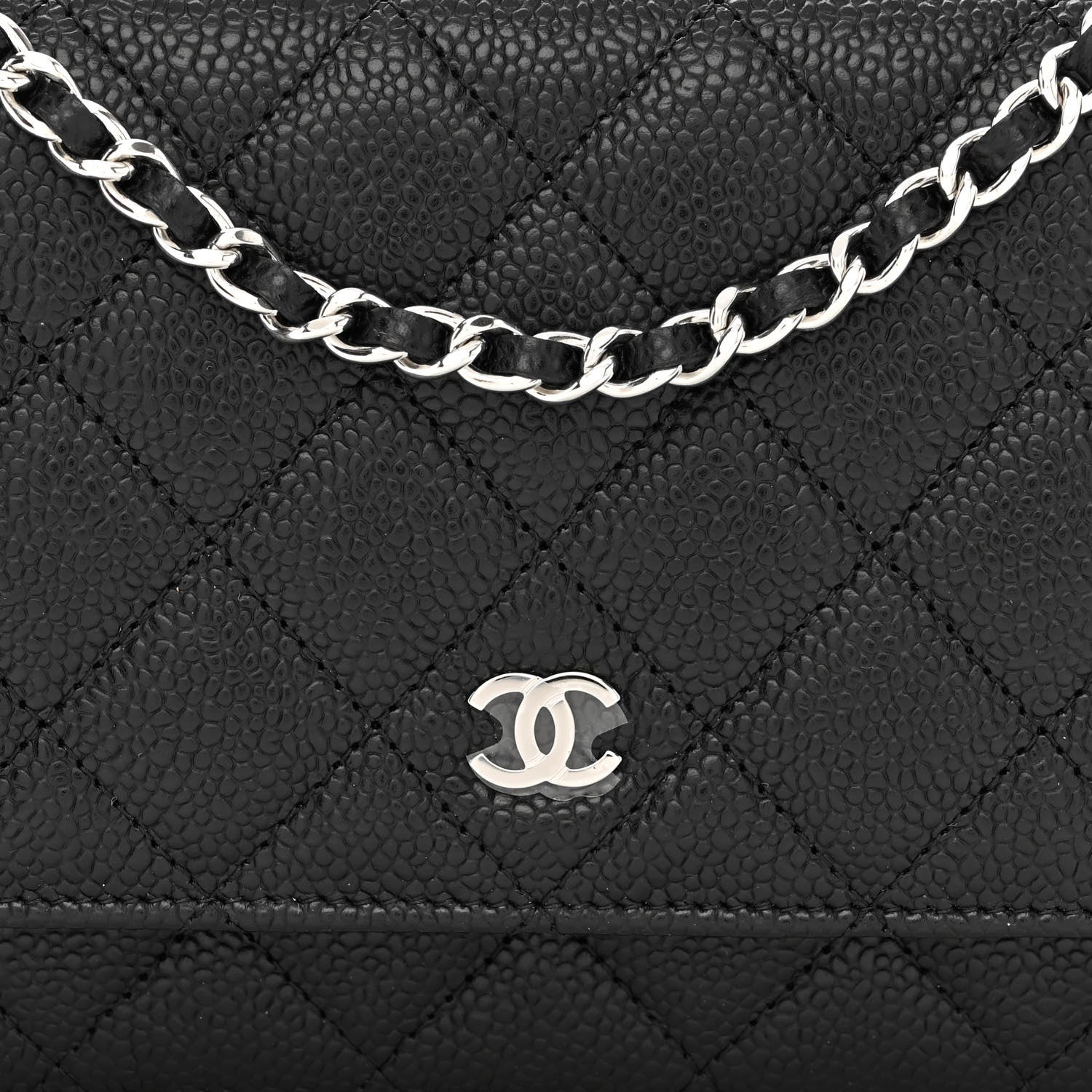 Chanel Caviar Quilted Wallet on Chain WOC Black 9 of 12