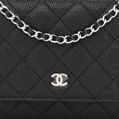 Chanel Caviar Quilted Wallet on Chain WOC Black 9 of 12