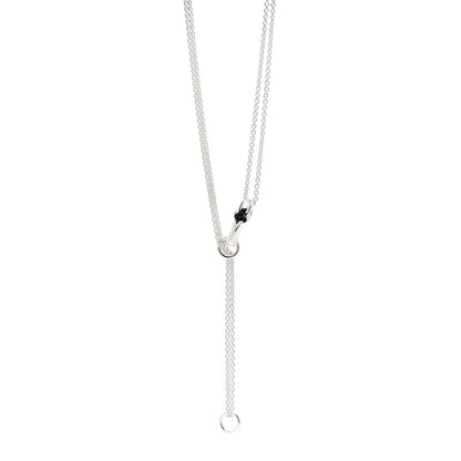 Hermes Sterling Silver GM Galop Long Lariat Necklace 1 of 6