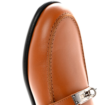 Hermes Calfskin Womens Destin Loafer 37.5 Naturel 9 of 12