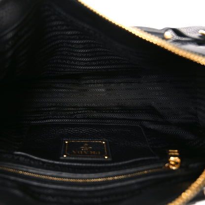 Prada Vitello Daino Shopping Satchel Black 5 of 9