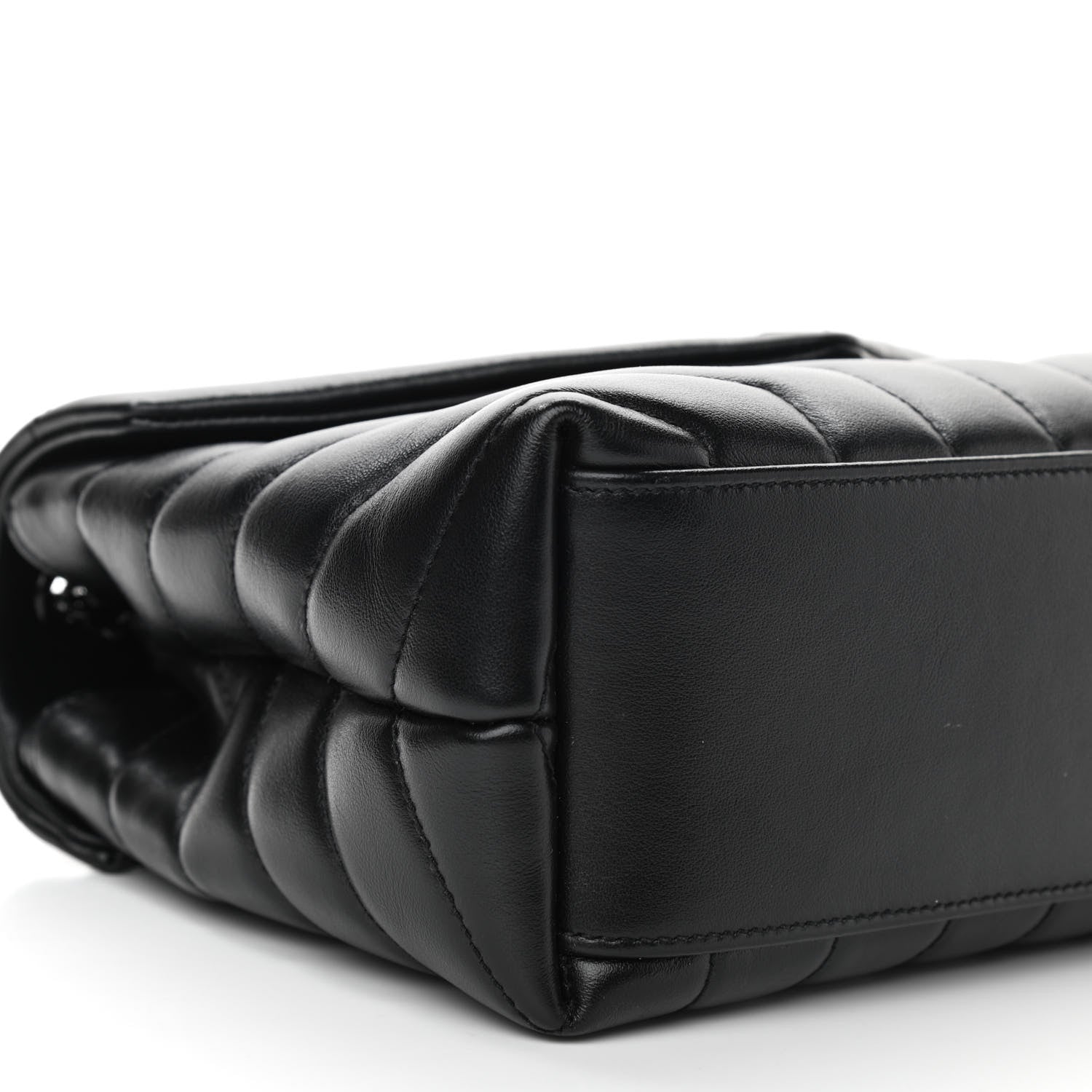 Saint Laurent Calfskin Y Quilted Monogram Small Loulou Chain Satchel Black 8 of 10