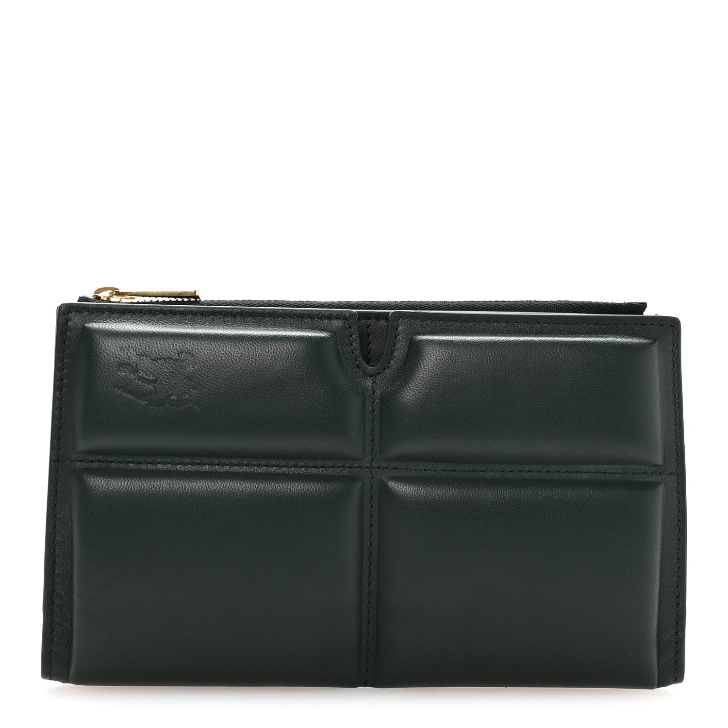 Burberry Calfskin B Cut Large Bi-Fold Puffy Wallet Vine 1 of 8