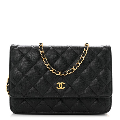 Chanel Caviar Quilted Wallet On Chain WOC Black 1 of 12