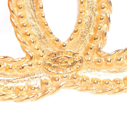 Chanel CC Drop Earrings Matte Gold 3 of 5