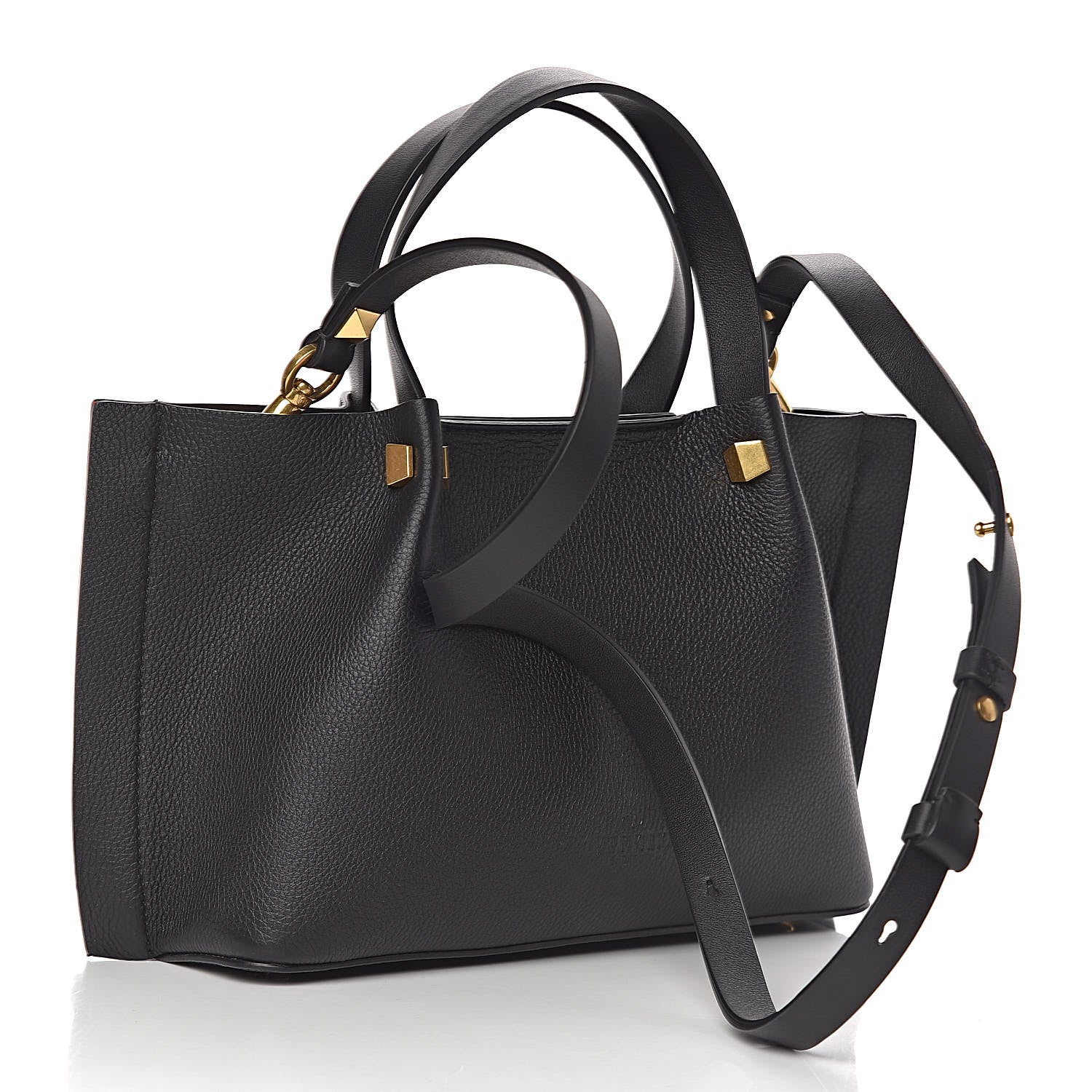 Valentino Garavani Grainy Calfskin Small VLogo Escape Shopper Black 4 of 11
