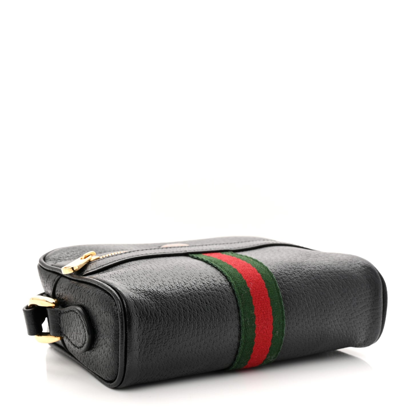 Calfskin Web Mini Ophidia Shoulder Bag Black