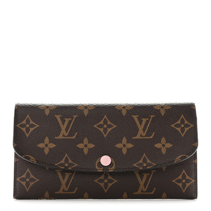 Louis Vuitton Monogram Emilie Wallet Rose Ballerine 1 of 7
