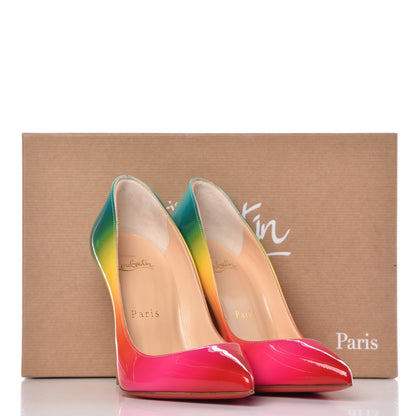 Christian Louboutin Patent Rainbow Pigalle Follies 100 Pumps 35 Multicolor 8 of 8