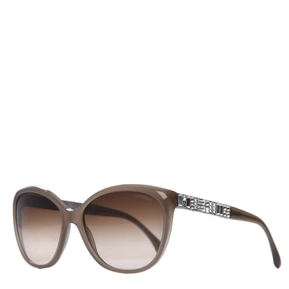 Chanel Crystal Baguette Cat Eye Sunglasses 5309-B Brown 1 of 8