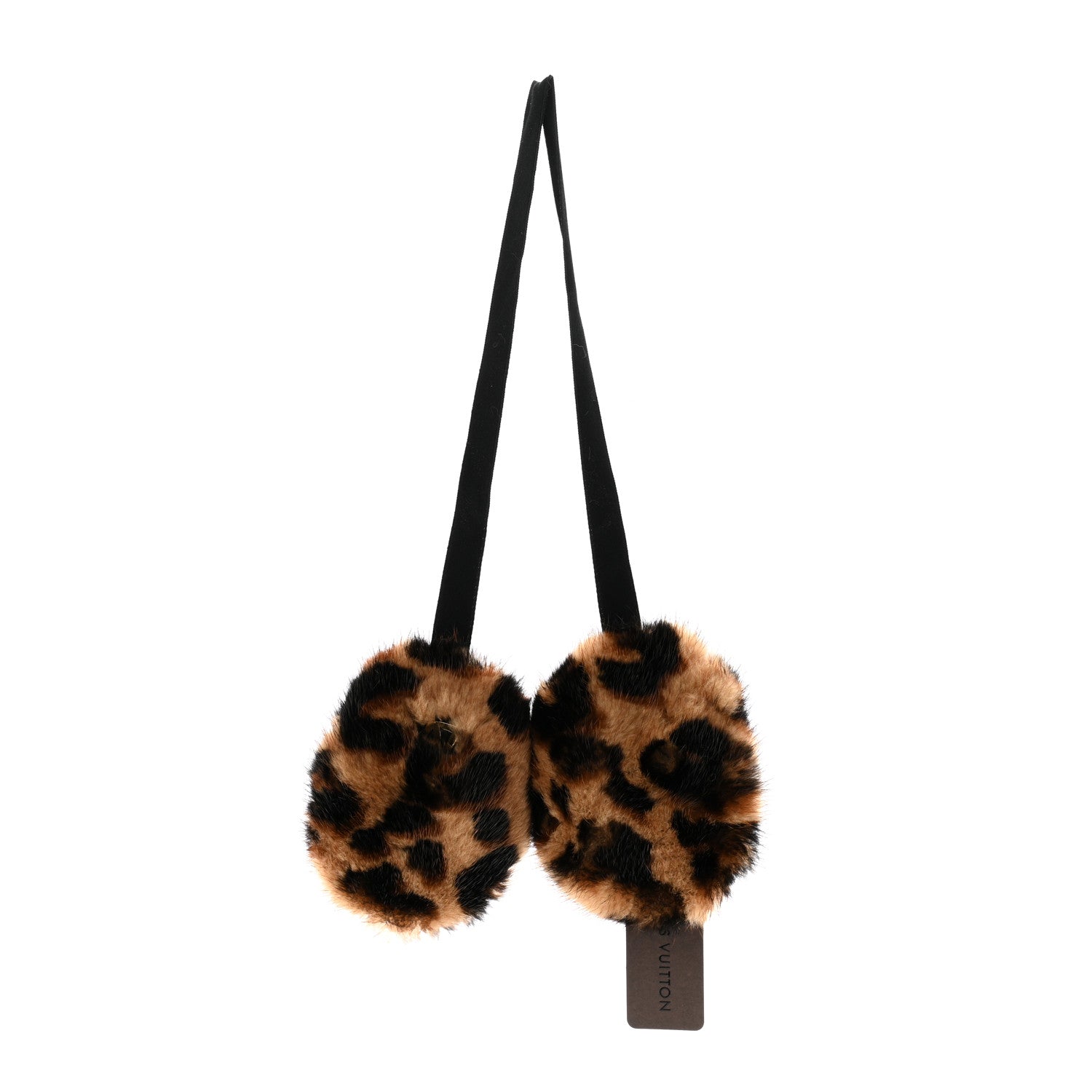 Louis Vuitton Mink Leopard Earmuffs Brown 1 of 4