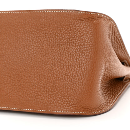 Hermes Taurillon Clemence Jypsiere 28 Gold 10 of 10