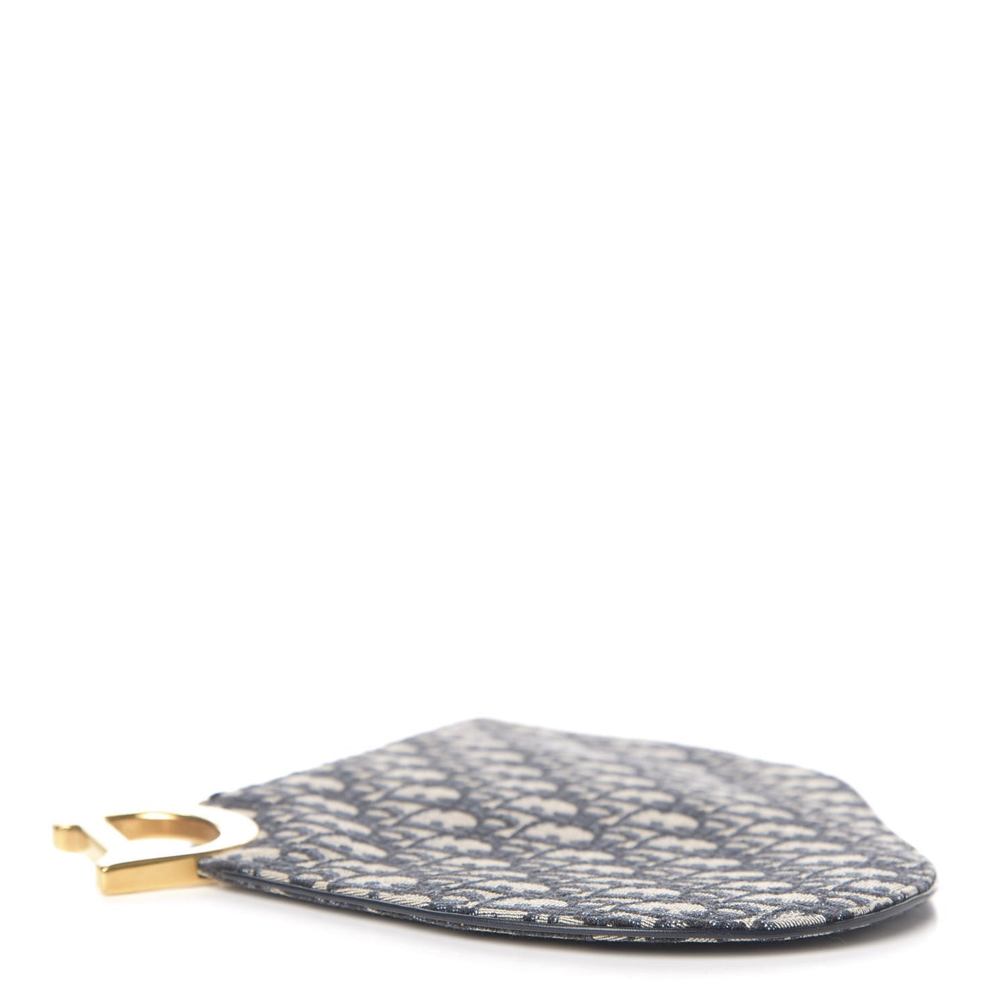 Oblique Saddle Pouch Clutch Blue